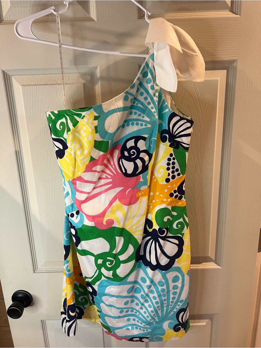 Lilly Pulitzer One-Shoulder Multicolor Floral Shell Print Dress